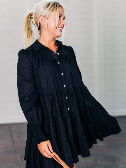 Happiness Is A Habit Black Dress