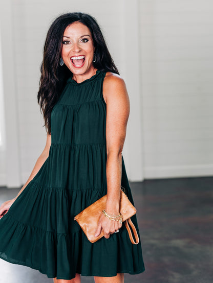 Drop The Act Hunter Green Dress