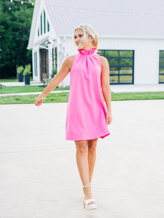 Stay The Course Bubble Pink Dress
