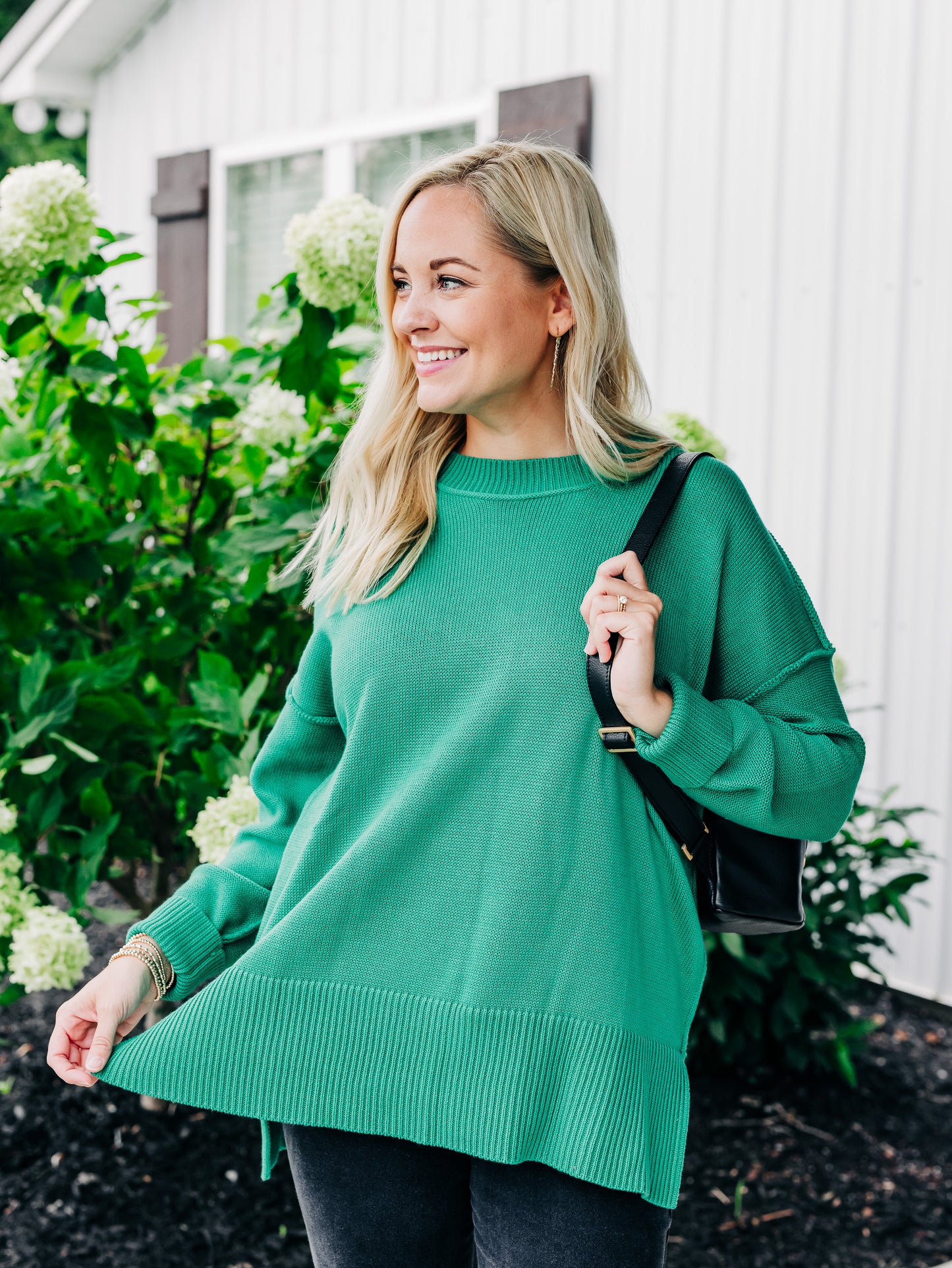Time After Time Kelly Green Sweater