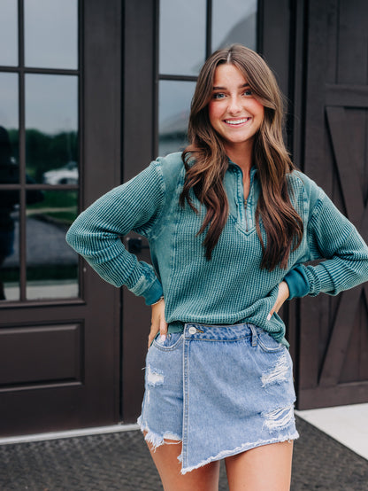 Ashton Zip Dried Pine Thermal Top