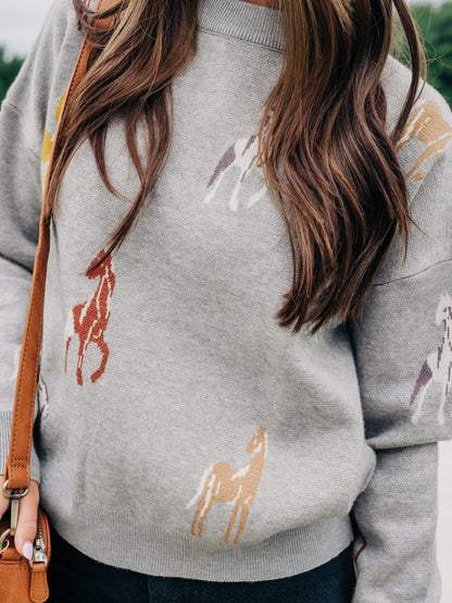 Traveling Far Heather Grey Sweater