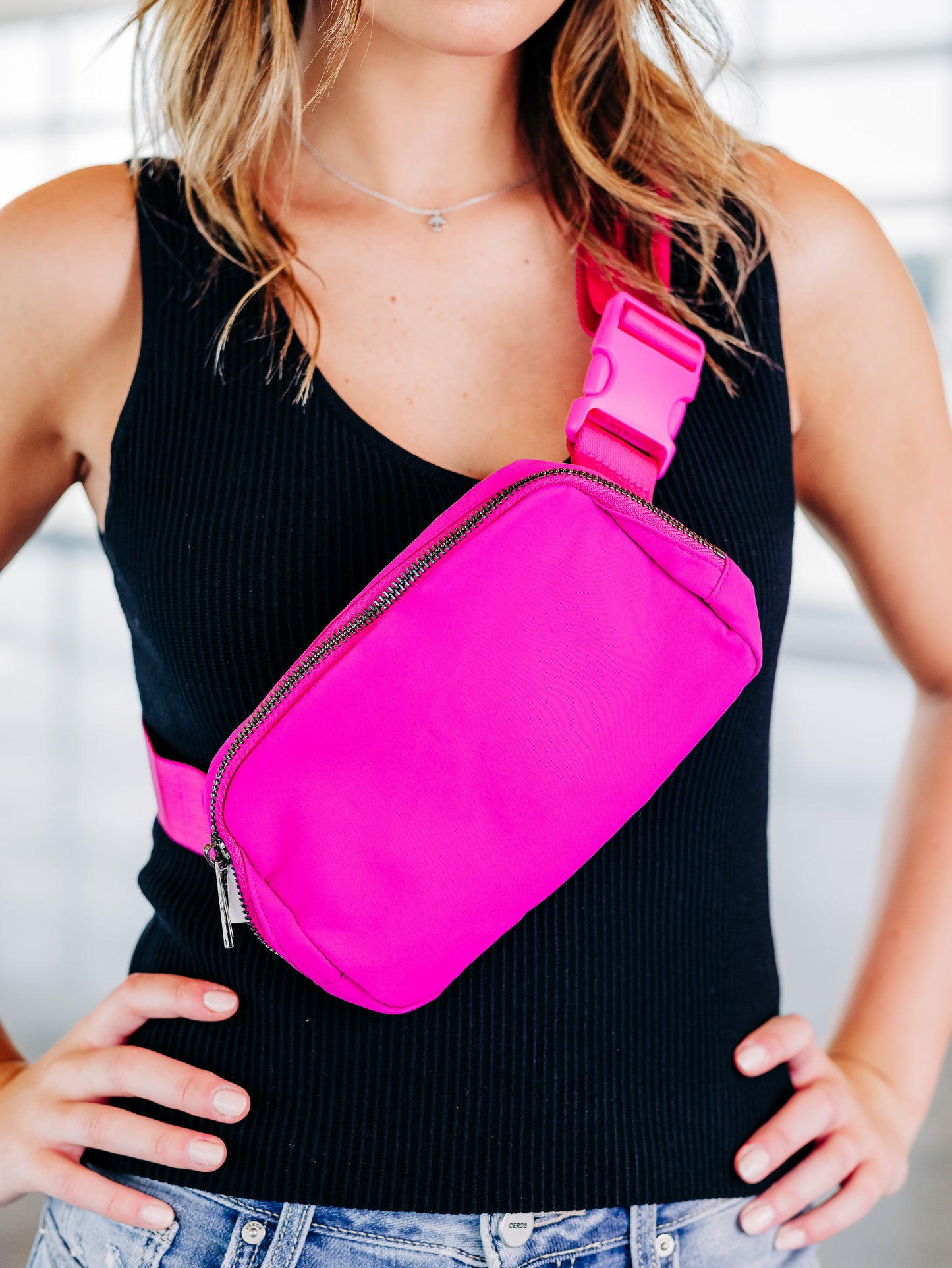 Wear Everywhere Neon Rose Belt Bag