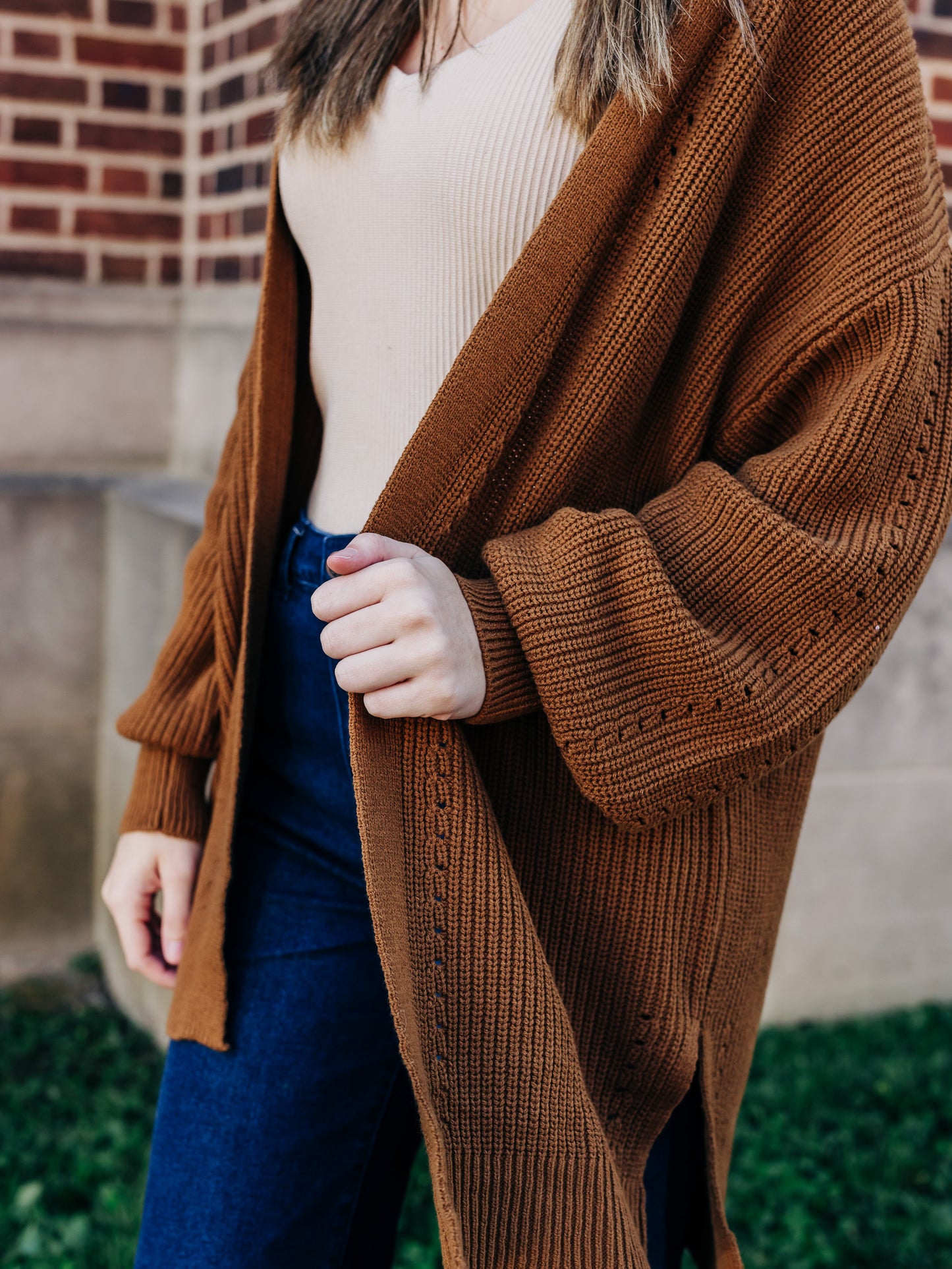 Change Of Heart Pale Brown Cardigan