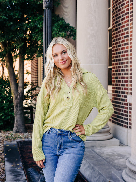 Fireside Chic Lime Top