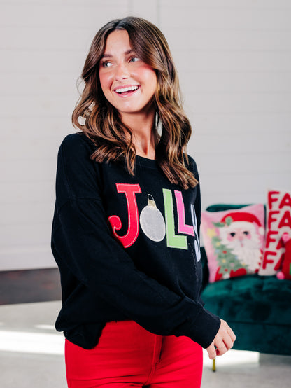 Jolly Vibes Black Sweatshirt