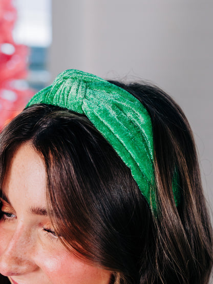 Feels Like Fun Velvet Green Headband