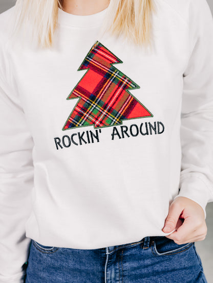 Rockin' Around White Sweatshirt