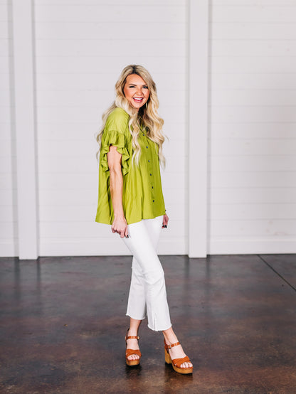 Favorite Forecast Chartreuse Top