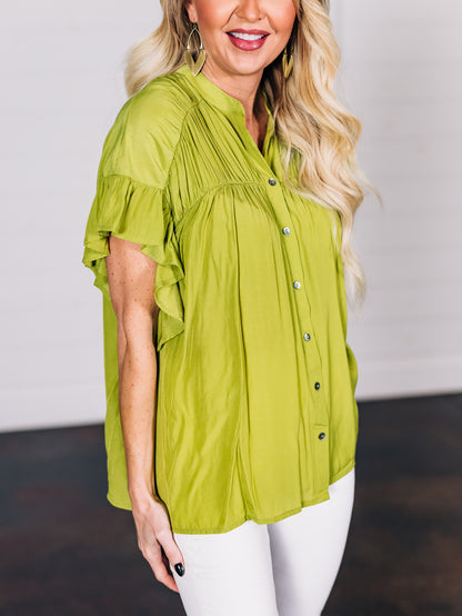 Favorite Forecast Chartreuse Top