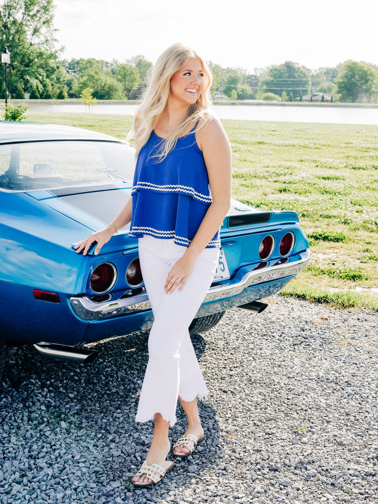 Lady Liberty Royal Blue Top