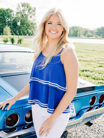 Lady Liberty Royal Blue Top