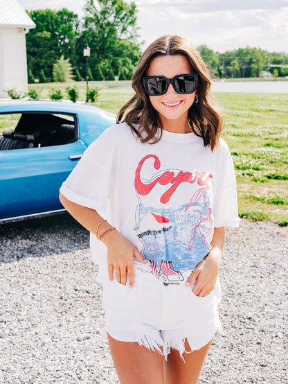 Capri Vintage White Tee