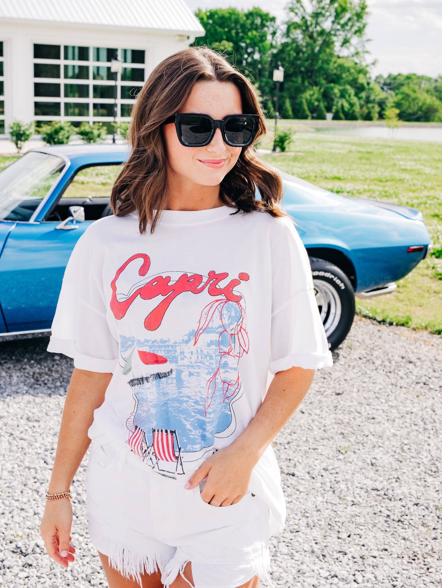 Capri Vintage White Tee