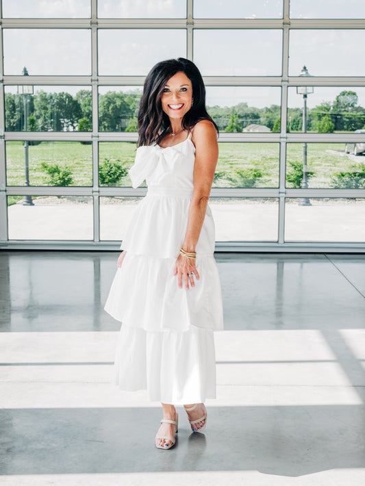 Our Life Together White Midi Dress