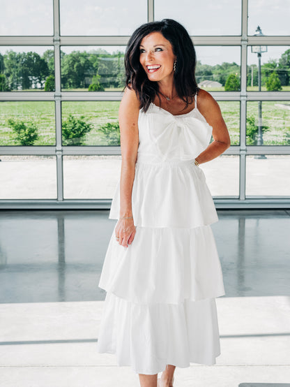 Our Life Together White Midi Dress