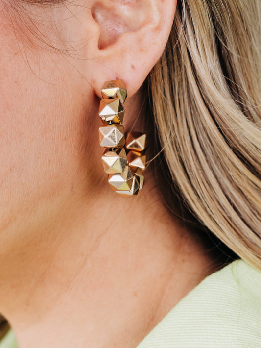 Boxy Gold Hoops