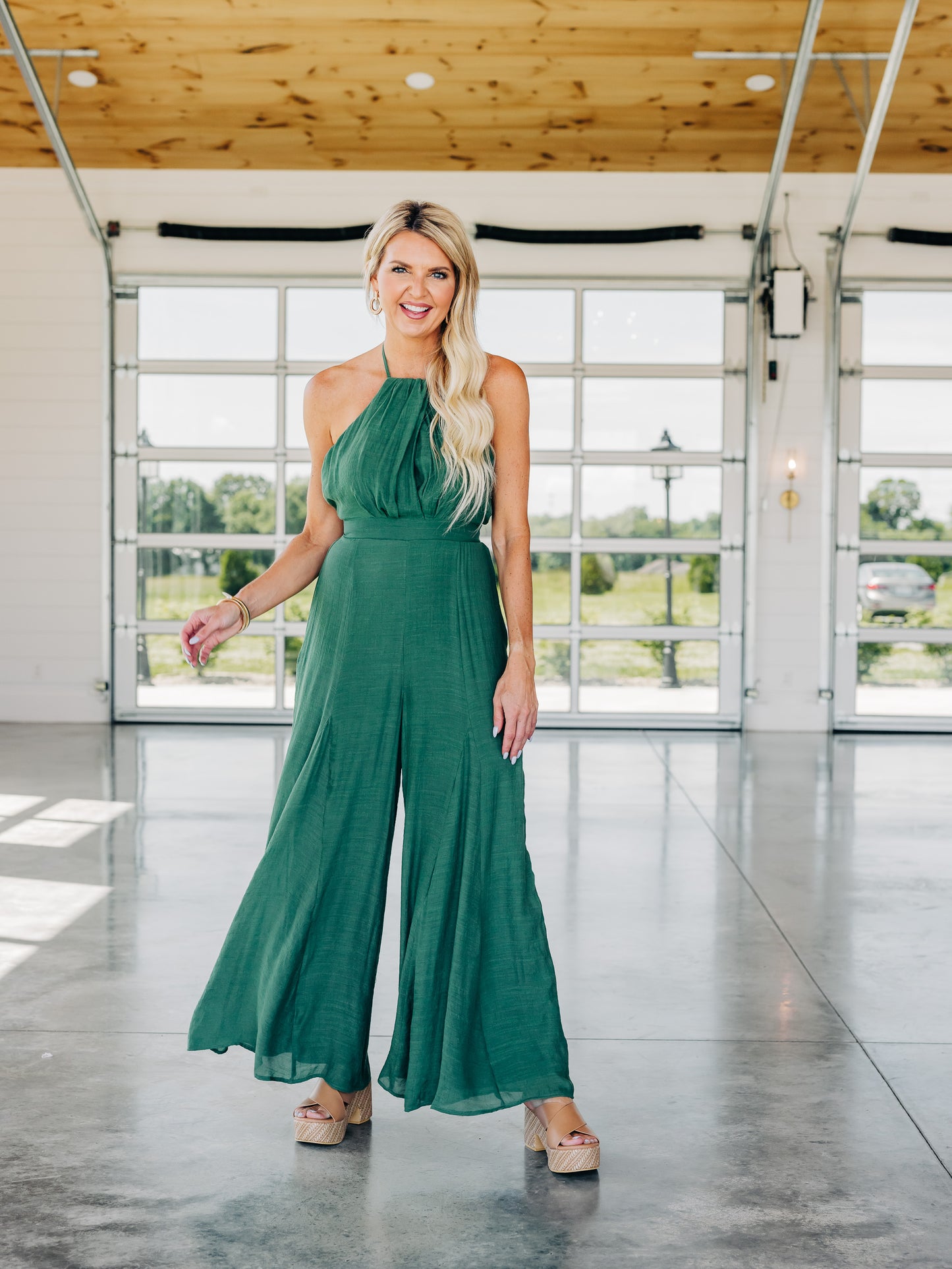 Jump for Joy Green Jumpsuit