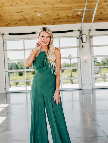 Jump for Joy Green Jumpsuit