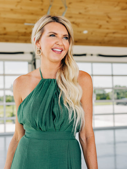 Jump for Joy Green Jumpsuit