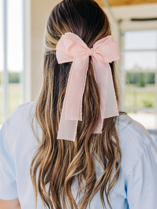 Pretty as a Bow Pink Hair Clip