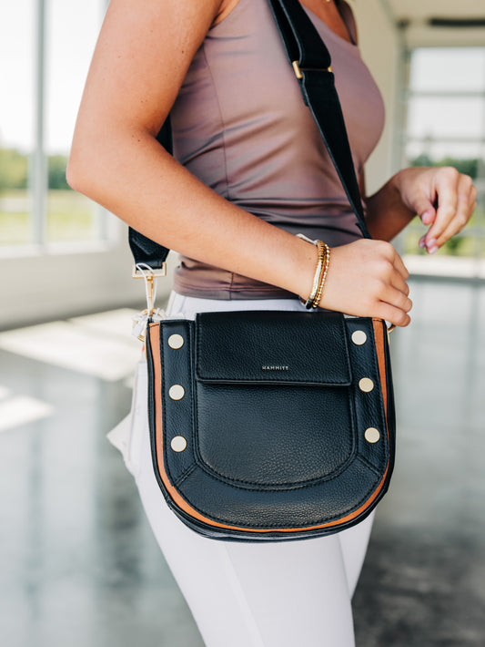 Kayce Saddle Med North End/Brushed Gold Crossbody