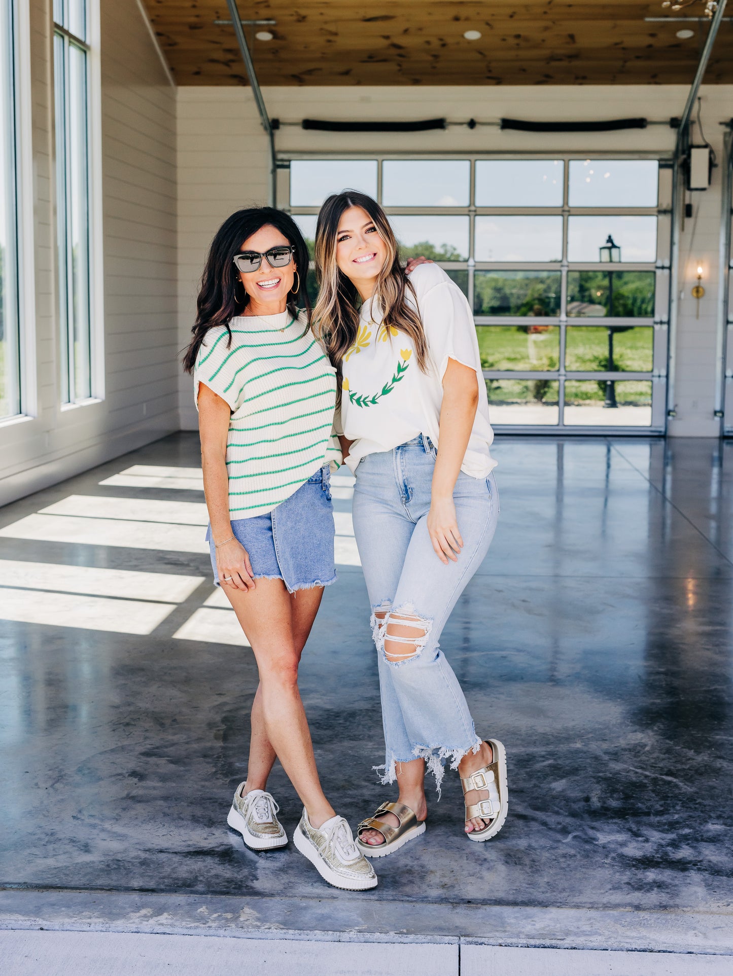 Sunshine Smiles Ivory Combo Tee