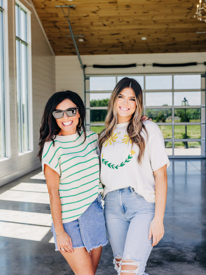 Sunshine Smiles Ivory Combo Tee