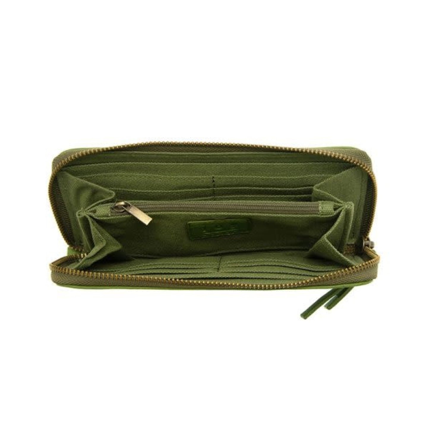 Chloe Forever Green Zip Around Wallet Wristlet