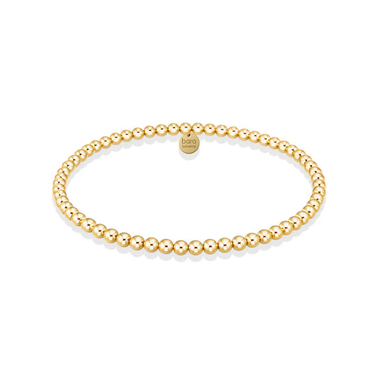 Classic 3MM 14K Gold Filled Beaded Bracelet