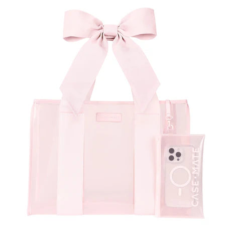 Jelly Ballet Pink Bow Tote Bag