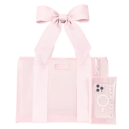 Jelly Ballet Pink Bow Tote Bag