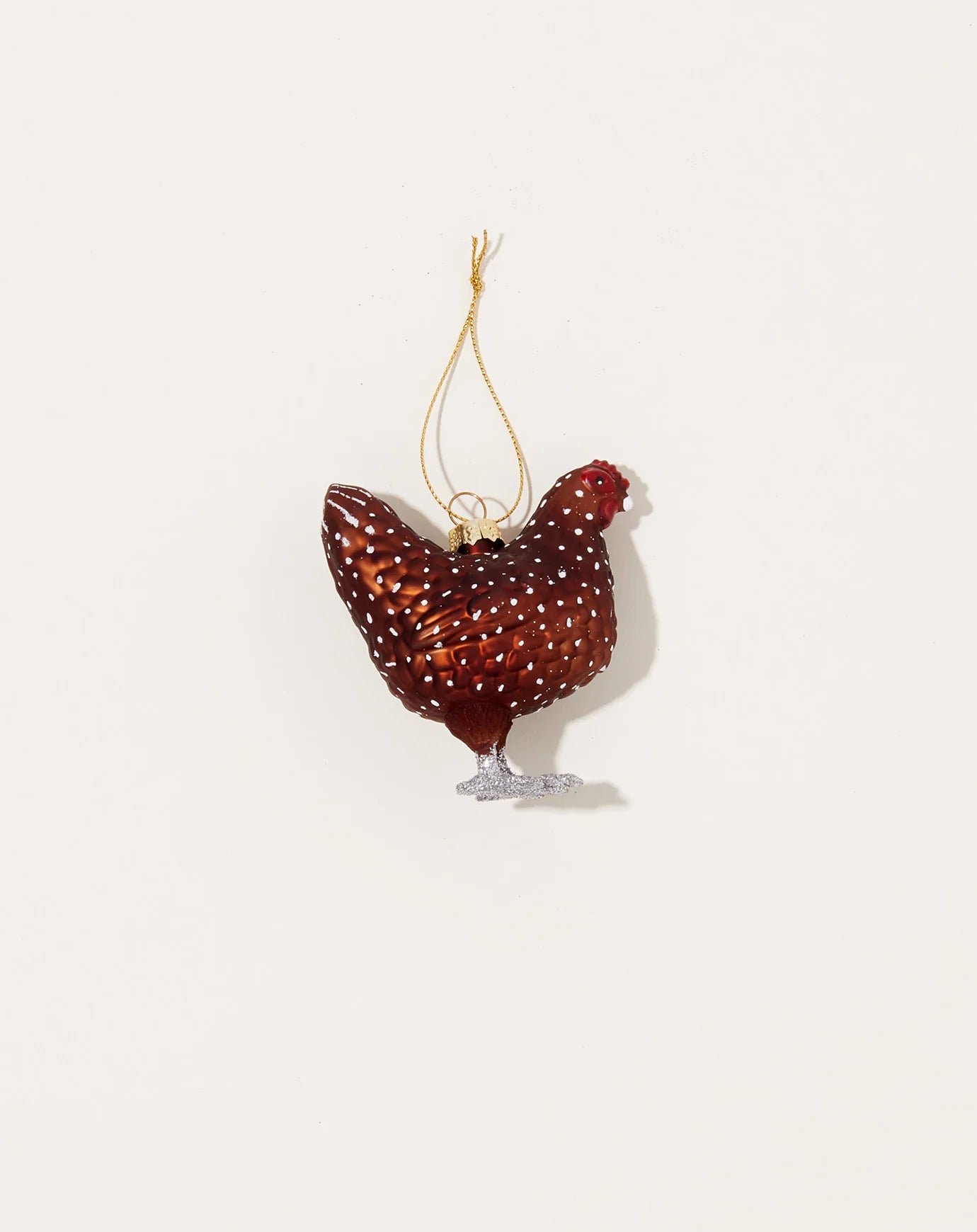 Farmhouse Hen Brown Ornament