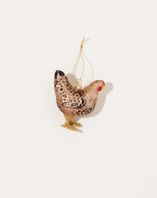 Farmhouse Hen Tan Ornament