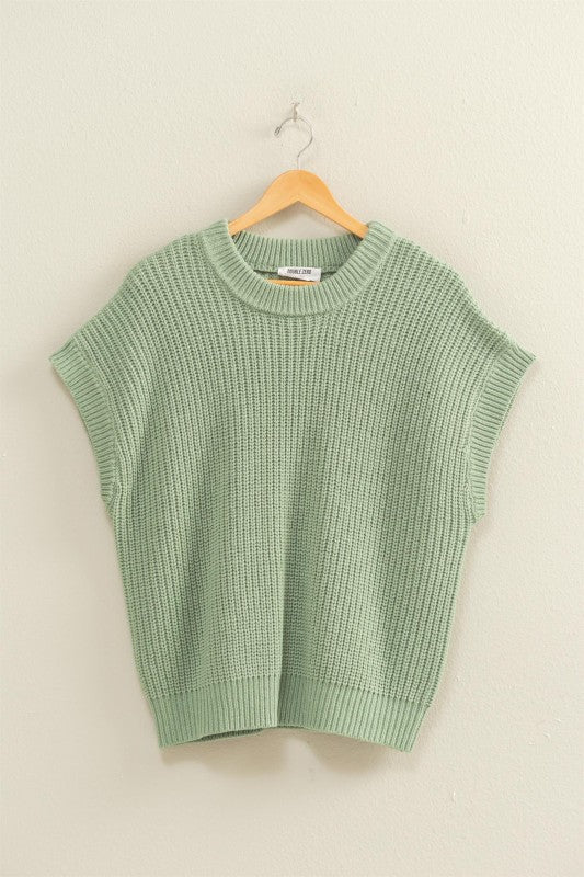 Looking Comfy Sage Green Sweater Top