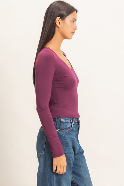Everyday Layering Dark Cherry Top