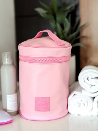 Barrel Organizer Pink Toiletry Bag