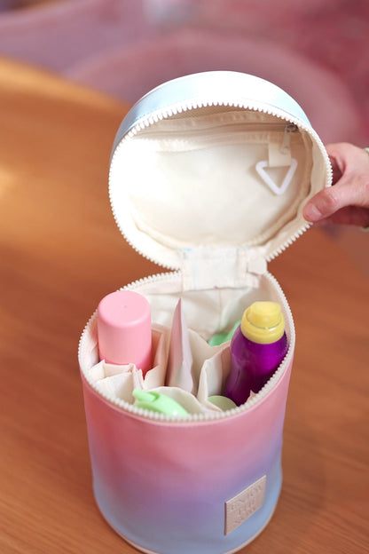 Barrel Organizer Gradient Blue/Pink Toiletry Bag
