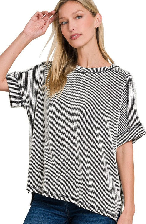 Always a Favorite Black/White Top