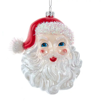 Santa Head Red/White Ornament