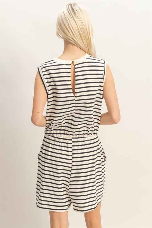 Hold It Together Black Romper