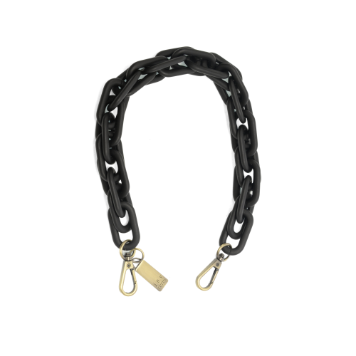 21" Matte Black Lucite Cable Chain Strap