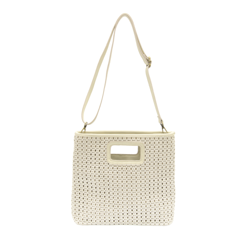 Rio Faux Cane White Handle Tote