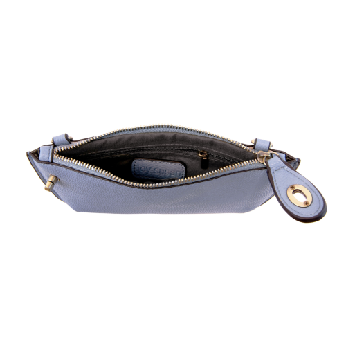 Mini Crossbody Chambray Wristlet Clutch