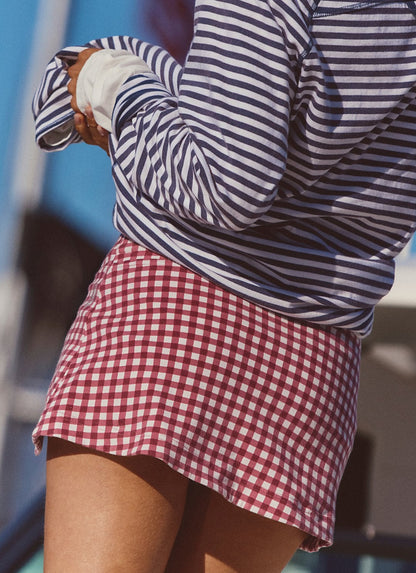 Hot Shot Printed Black Cherry Combo Mini Skort