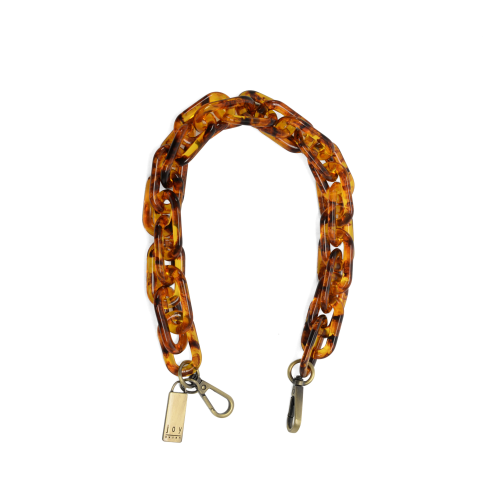 21" Faux Tortoise Shell Lucite Cable Chain Strap