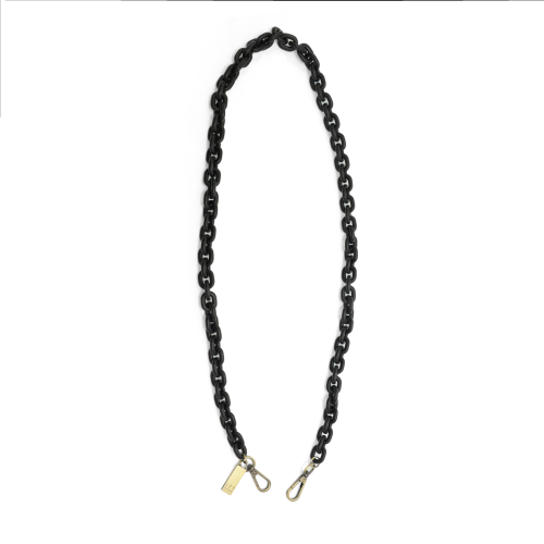 42" Matte Black Lucite Cable Chain Strap