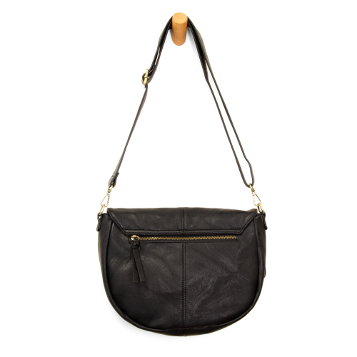 Selma Black Saddle Crossbody Bag