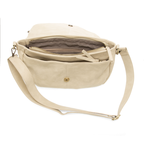 Selma Linen Saddle Crossbody Bag