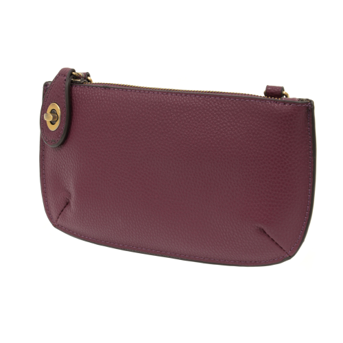 Mini Crossbody Plum Wristlet Clutch